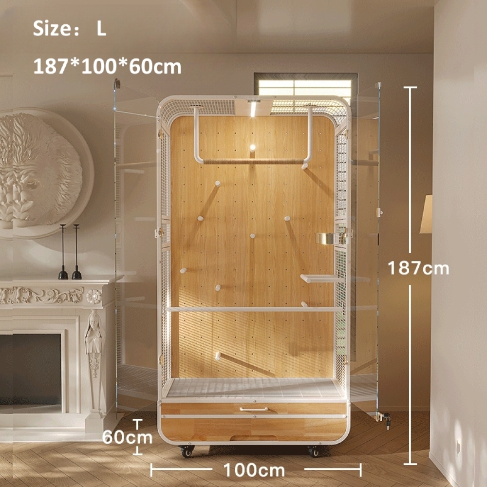 Indoor Luxury Bird Villa Comfortable Wooden Mansion for Parrots & Exotic Birds with Attractive Print Pattern