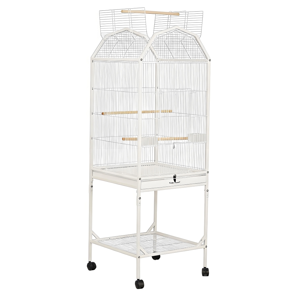 Luxury All-Metal Bird Cage for Parrots and Indoor Homes