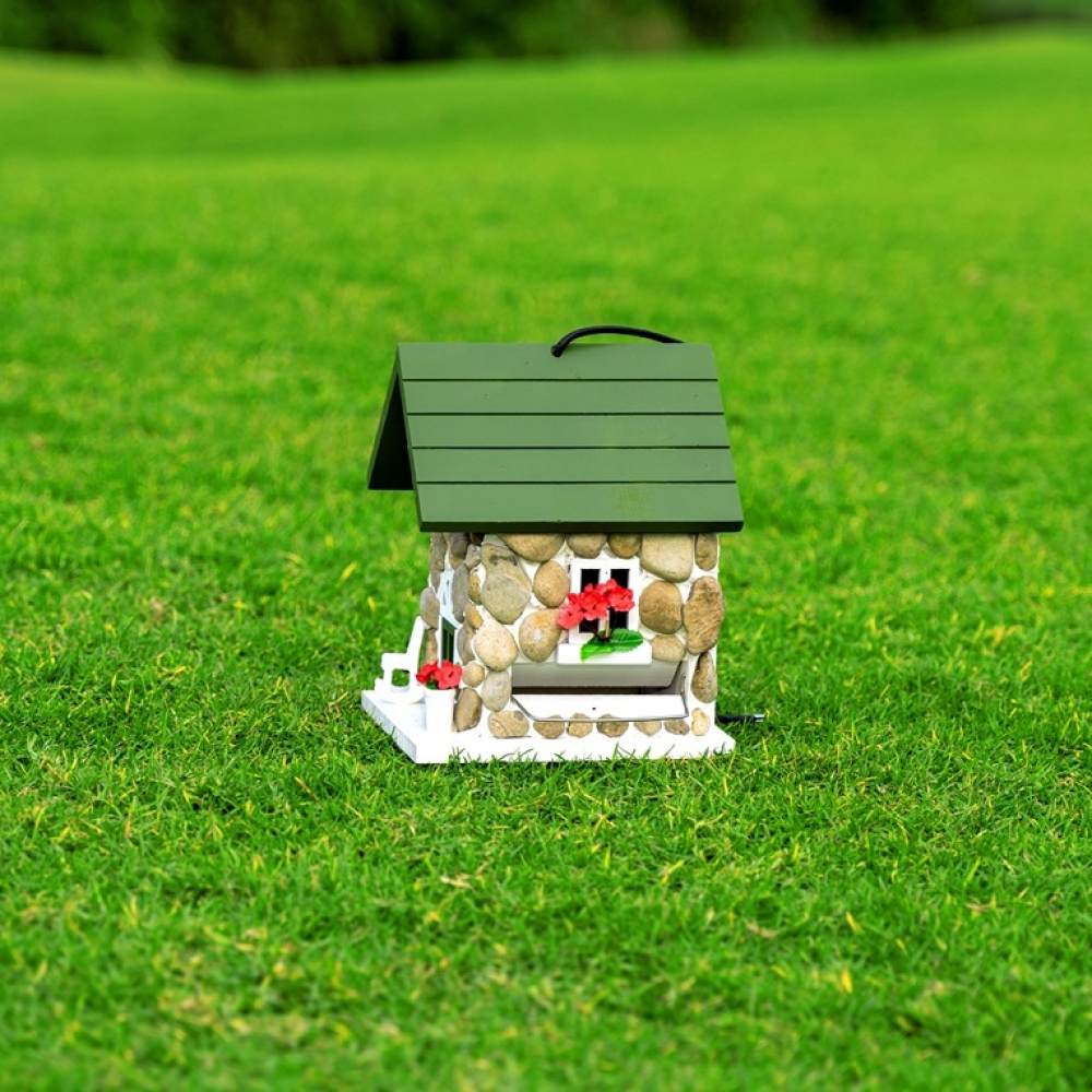 Outdoor Wooden Bird House | Handmade Solid Wood Bird Nest Box for Garden