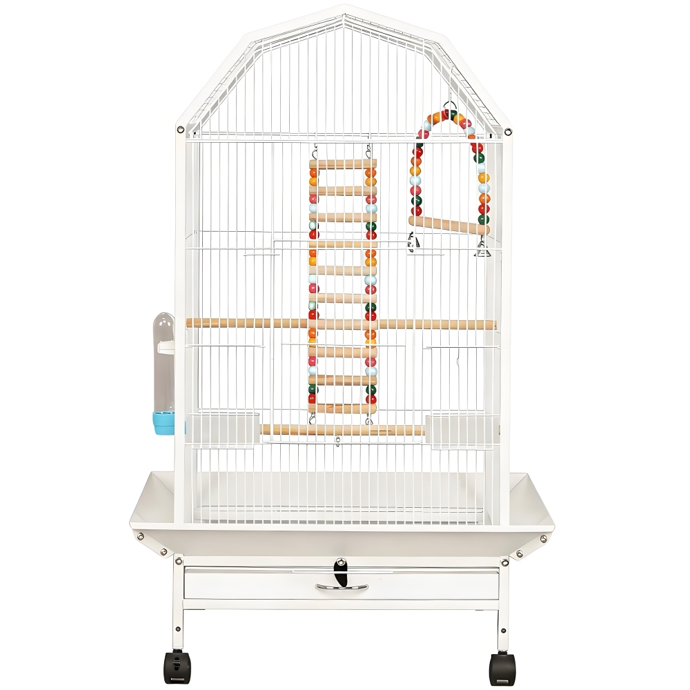 Luxury All-Metal Bird Cage for Parrots and Indoor Homes