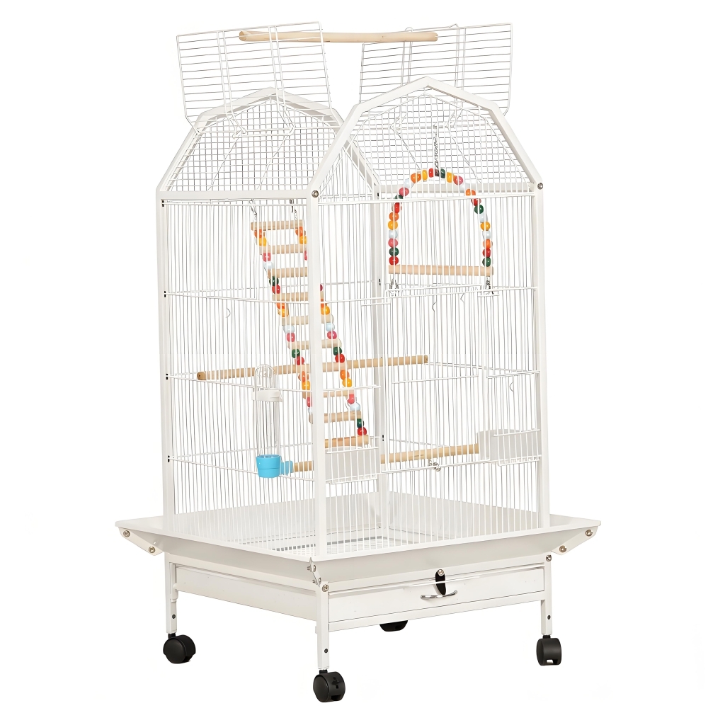 Luxury All-Metal Bird Cage for Parrots and Indoor Homes