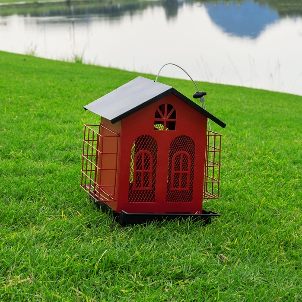 Heavy Duty Metal Bird Feeder | Weatherproof Outdoor Hanging Bird Feeder