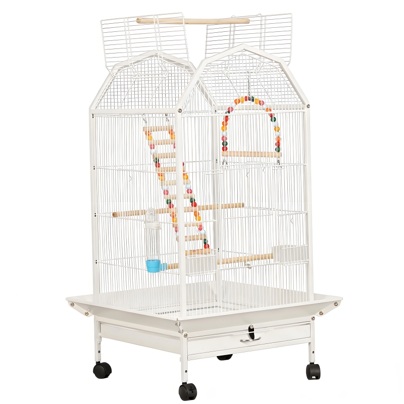 Luxury All-Metal Bird Cage for Parrots and Indoor Homes