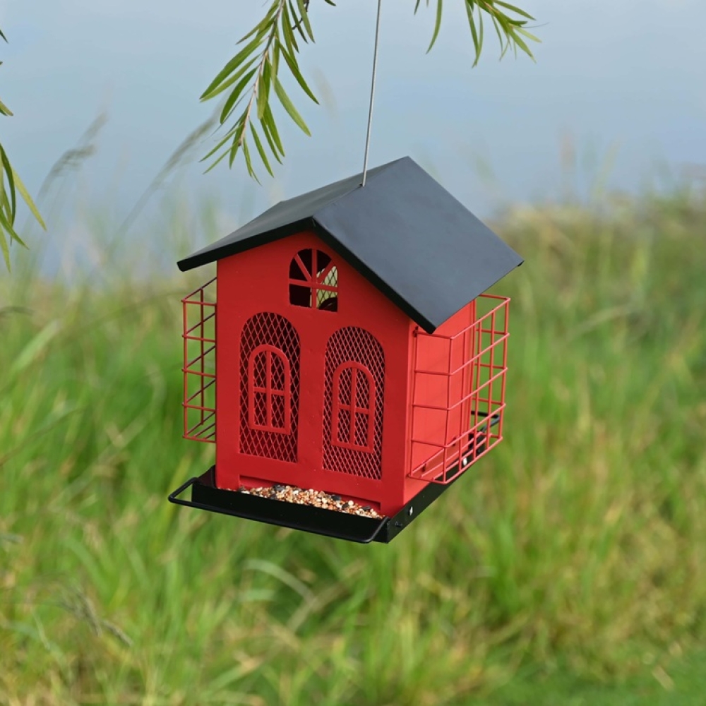 Heavy Duty Metal Bird Feeder | Weatherproof Outdoor Hanging Bird Feeder