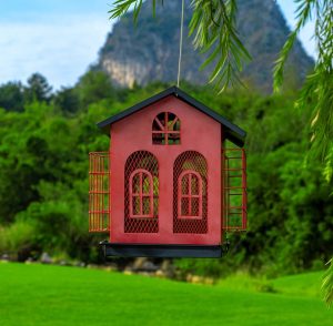 Heavy Duty Metal Bird Feeder | Weatherproof Outdoor Hanging Bird Feeder