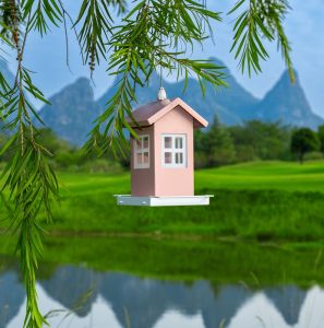 Outdoor Metal Bird Feeder | Hanging Wild Bird Feeder with Weather-Resistant Design